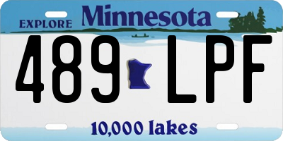 MN license plate 489LPF