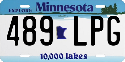 MN license plate 489LPG