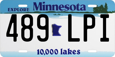 MN license plate 489LPI
