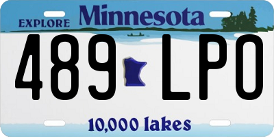 MN license plate 489LPO