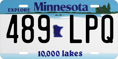 MN license plate 489LPQ