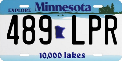 MN license plate 489LPR