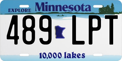 MN license plate 489LPT