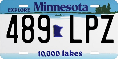 MN license plate 489LPZ