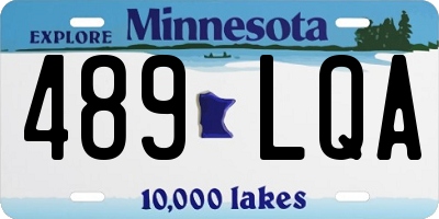 MN license plate 489LQA