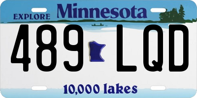 MN license plate 489LQD