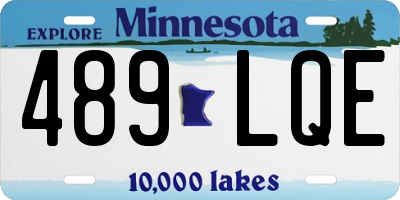 MN license plate 489LQE