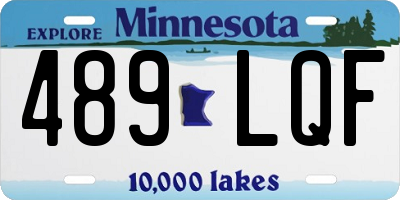 MN license plate 489LQF
