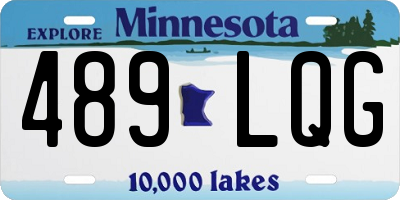 MN license plate 489LQG