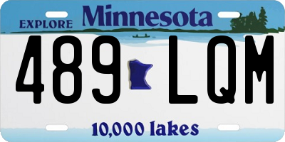 MN license plate 489LQM