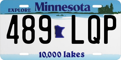 MN license plate 489LQP