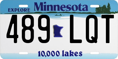 MN license plate 489LQT