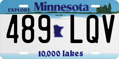 MN license plate 489LQV