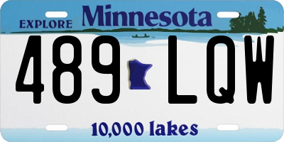 MN license plate 489LQW