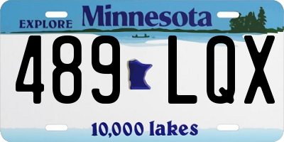 MN license plate 489LQX