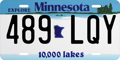 MN license plate 489LQY