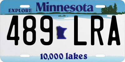 MN license plate 489LRA