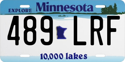 MN license plate 489LRF