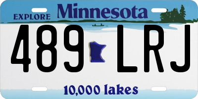 MN license plate 489LRJ