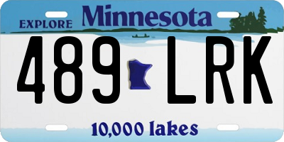 MN license plate 489LRK