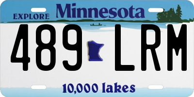 MN license plate 489LRM