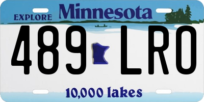 MN license plate 489LRO