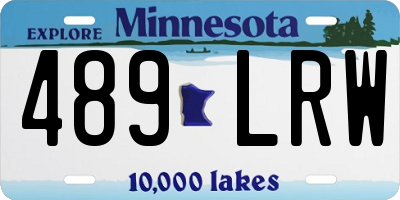 MN license plate 489LRW