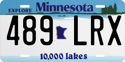 MN license plate 489LRX