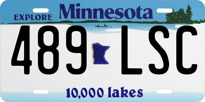 MN license plate 489LSC