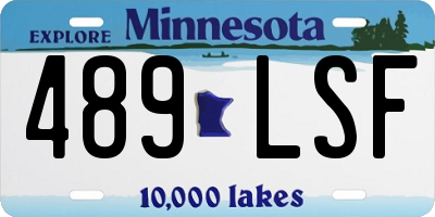 MN license plate 489LSF