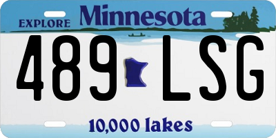 MN license plate 489LSG