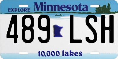 MN license plate 489LSH