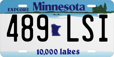 MN license plate 489LSI