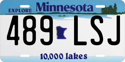 MN license plate 489LSJ