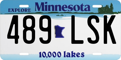 MN license plate 489LSK