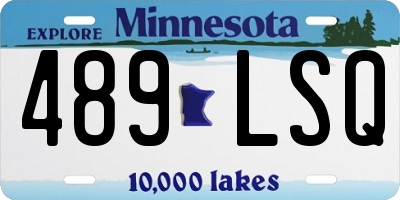 MN license plate 489LSQ