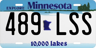 MN license plate 489LSS
