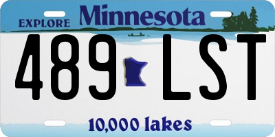 MN license plate 489LST