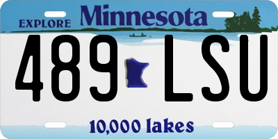 MN license plate 489LSU