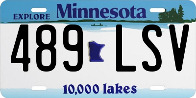 MN license plate 489LSV