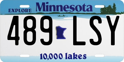 MN license plate 489LSY