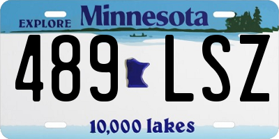 MN license plate 489LSZ