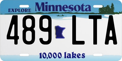 MN license plate 489LTA