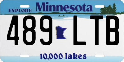 MN license plate 489LTB