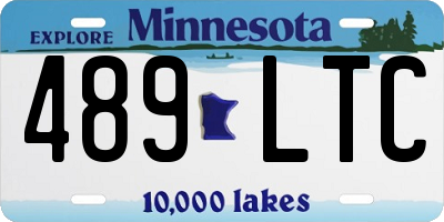 MN license plate 489LTC