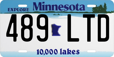 MN license plate 489LTD