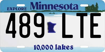 MN license plate 489LTE