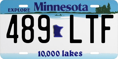 MN license plate 489LTF