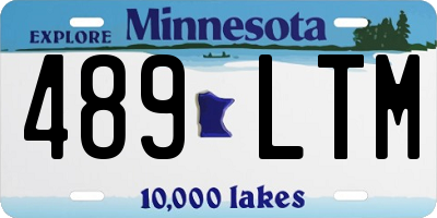 MN license plate 489LTM