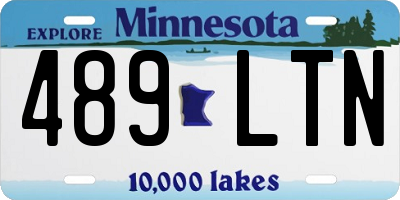 MN license plate 489LTN